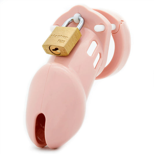 APRIL SPECIAL-CB-6000 Chastity Cock Cage Kit - Pink - Pink 3.25 Inch Cock Cage Kit