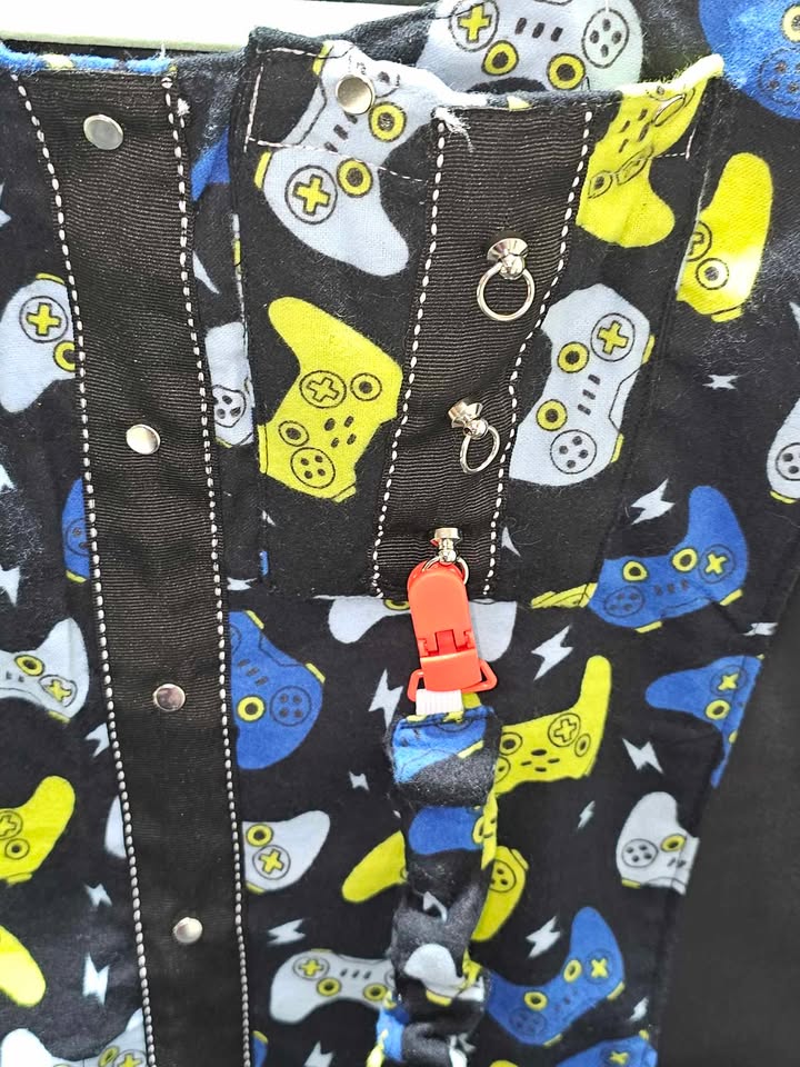 Adult-Sized Gamer Bib with Matching Paci Chain