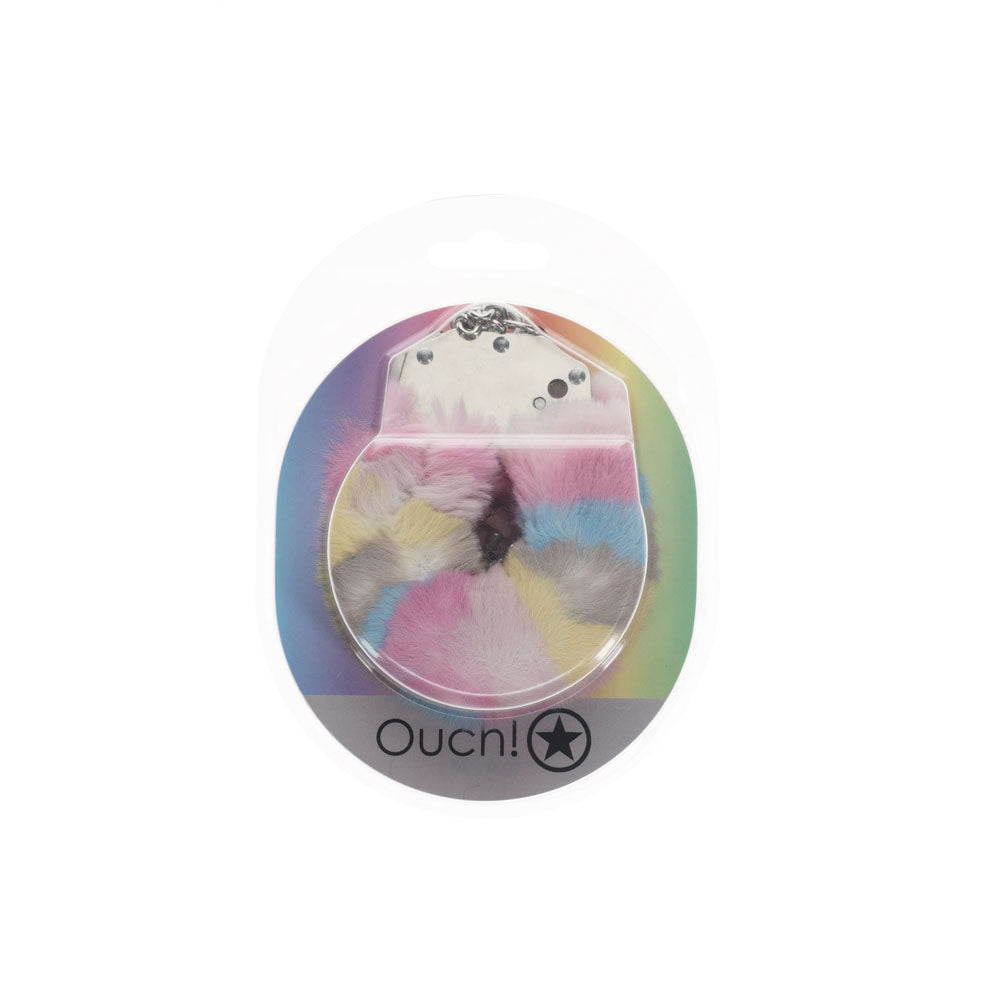 OUCH! Heavy-Duty Fluffy Cuffs - Multicoloured Restraints