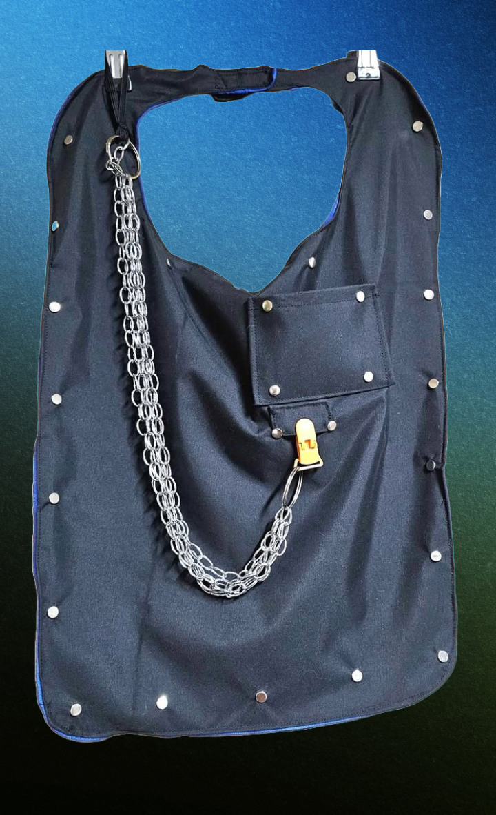 Black BDSM Adult-Sized Bib & Chain Design Pacifier Chain! šāØ