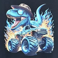 Black monster truck onesie