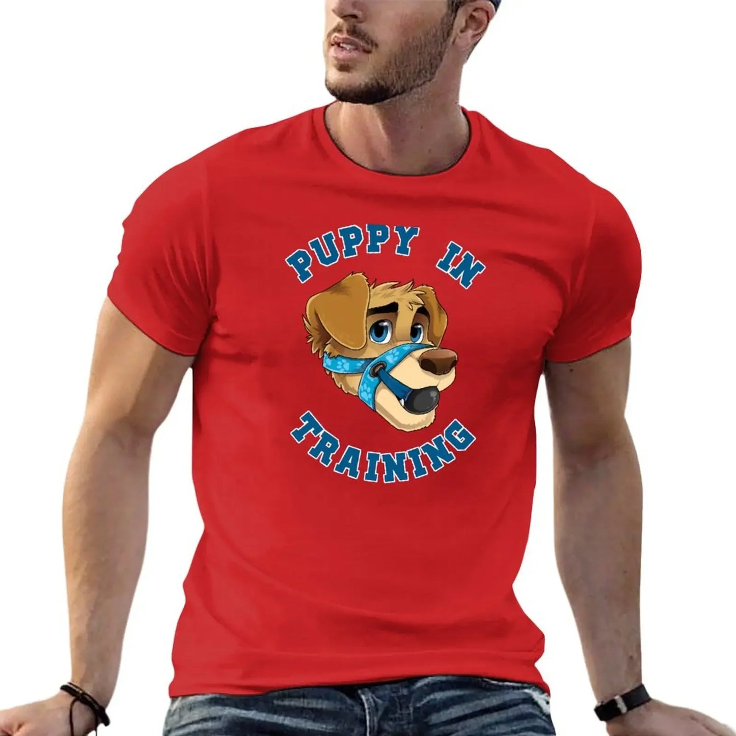 Puppy in Training- Pup Play Kink Design T-shirt up to 6XL
