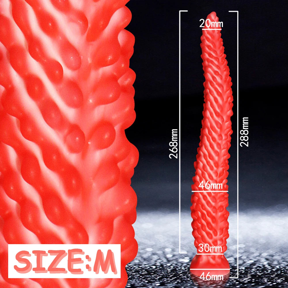 Monster Tentacle Dildo, Anal Dildo with Strong Suction Cup, Long Butt Plug for G Spot & Prostate Massager