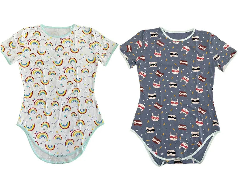 Adult Baby Diaper Lover Onesie Snap Crotch Romper