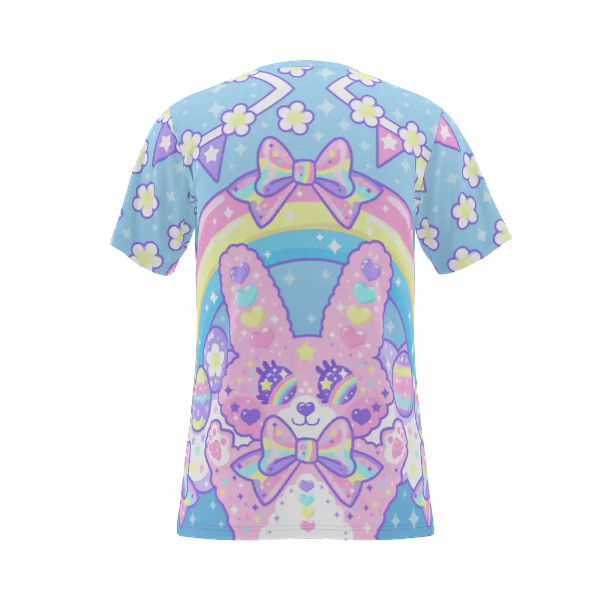 New Dreamy Macaron Sweet Printed Short Sleeve T-shirt Loose Large Size T-shirt