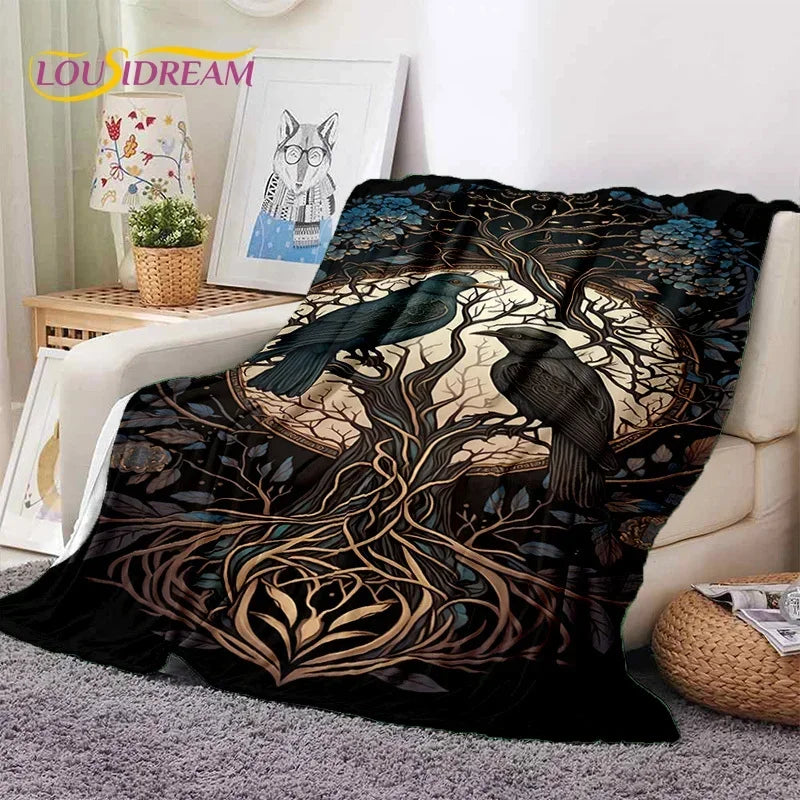 Tree of Life Nature Soft Flannel Blanket for Bed Bedroom Sofa Picnic,Throw Blanket for Outdoor