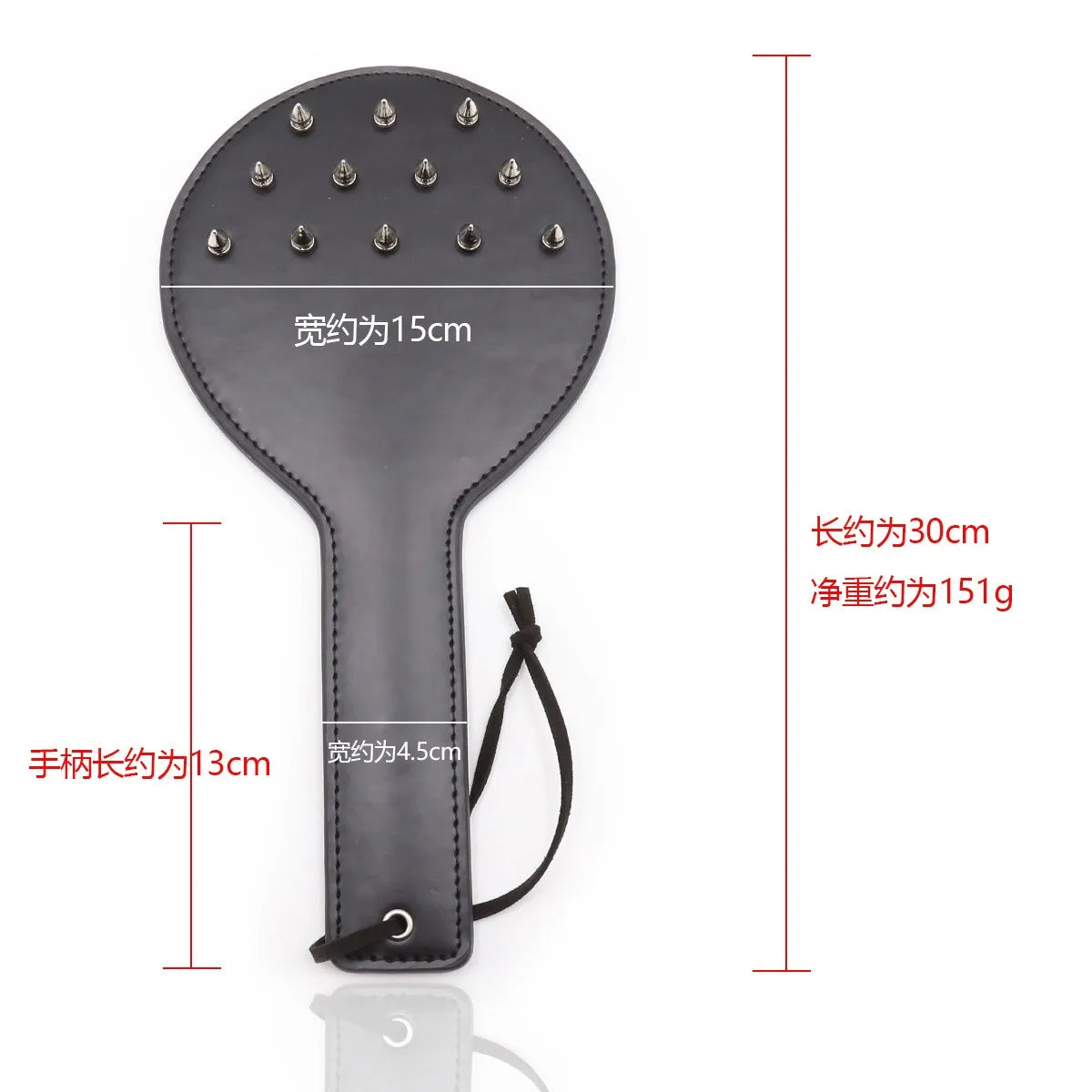 BDSM Spanking Paddle Dual Side Leather Spiked Sex Toys for Couples
