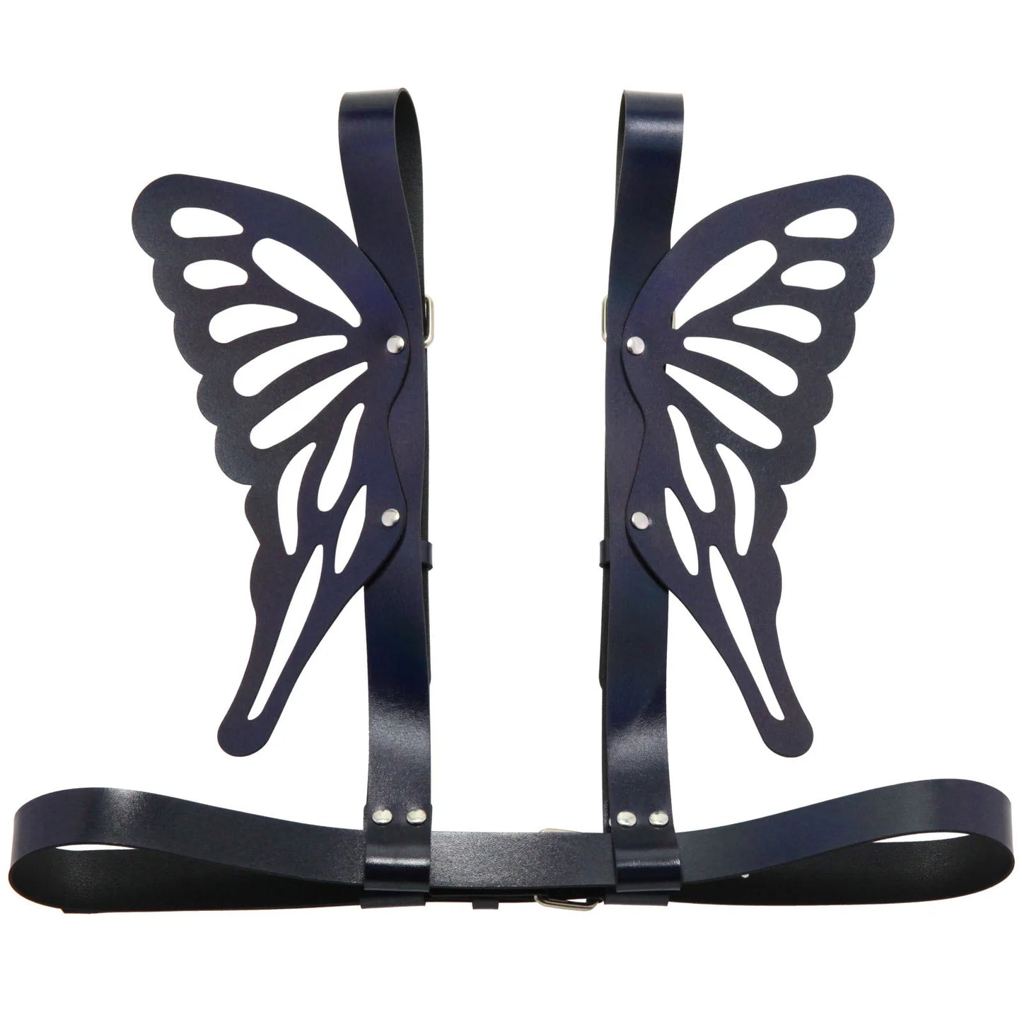 New PU leather Angel Butterfly Wings strap laser colorful reflective body belt shoulder strap