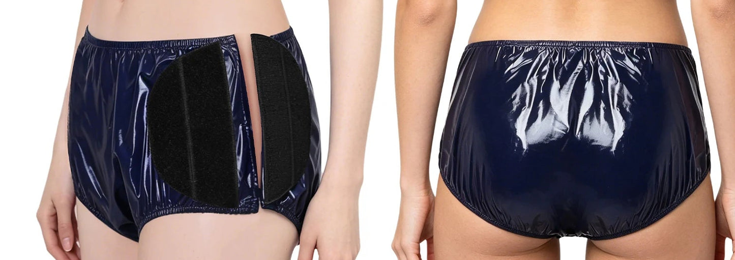 Unisex Vinyl Waterproof Swimmers Reusable Swim Diaper Cover with Hook Loop Fastener
