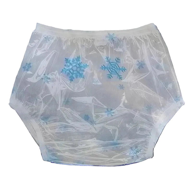 Transparent PVC Unisex ABDL Panties Incontinence Shorts Plastic Pants Clear Nappies
