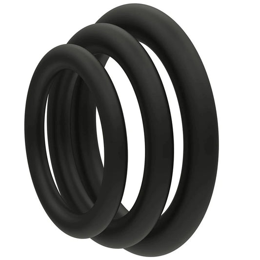 Cock Rings 3PCS Flash In The Night Lock, Durable Silicone Ring for Men