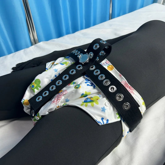 Adult Diaper Restraint Belt Diaper Safety Strap Anti-tamper Belt Bedridden Patient Nursing Diaper Holder Dementia Incontinence