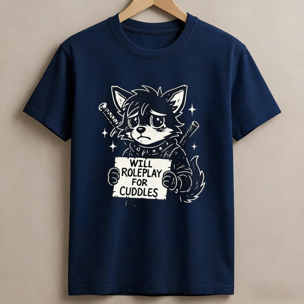 "Will Roleplay for Cuddles" Cute Furry Kawaii Unisex T-Shirt