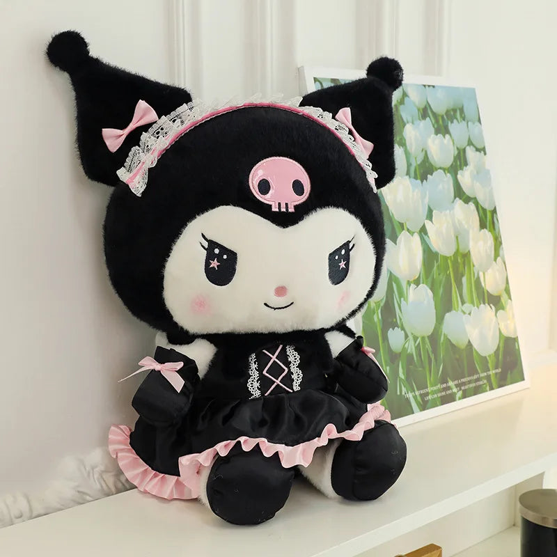 Big Size Cartoon Sanrio Kuromi Plush Doll Little Devil Kawaii Plushies Stuffed Toy