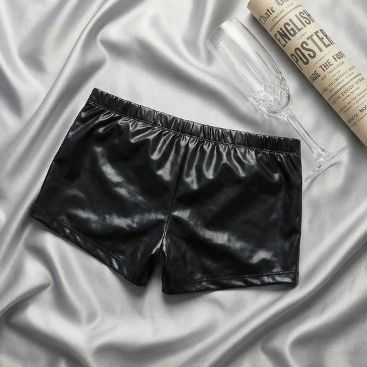 Men's PU Leather shorts, suitable for dress up parties, adult novelty, nightclub parties, sweet gifts