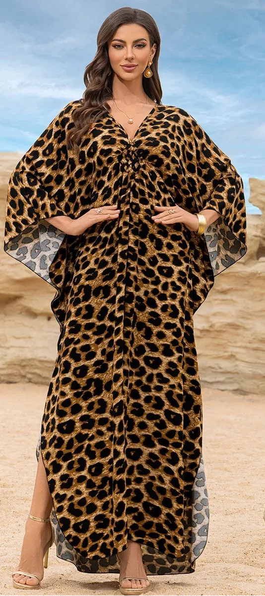 Women's Cotton Beach Dress Loose Long Robe Bikini Cover up