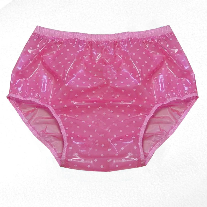 Polka Dot Transparent PVC Underpants ABDL Panties Unisex