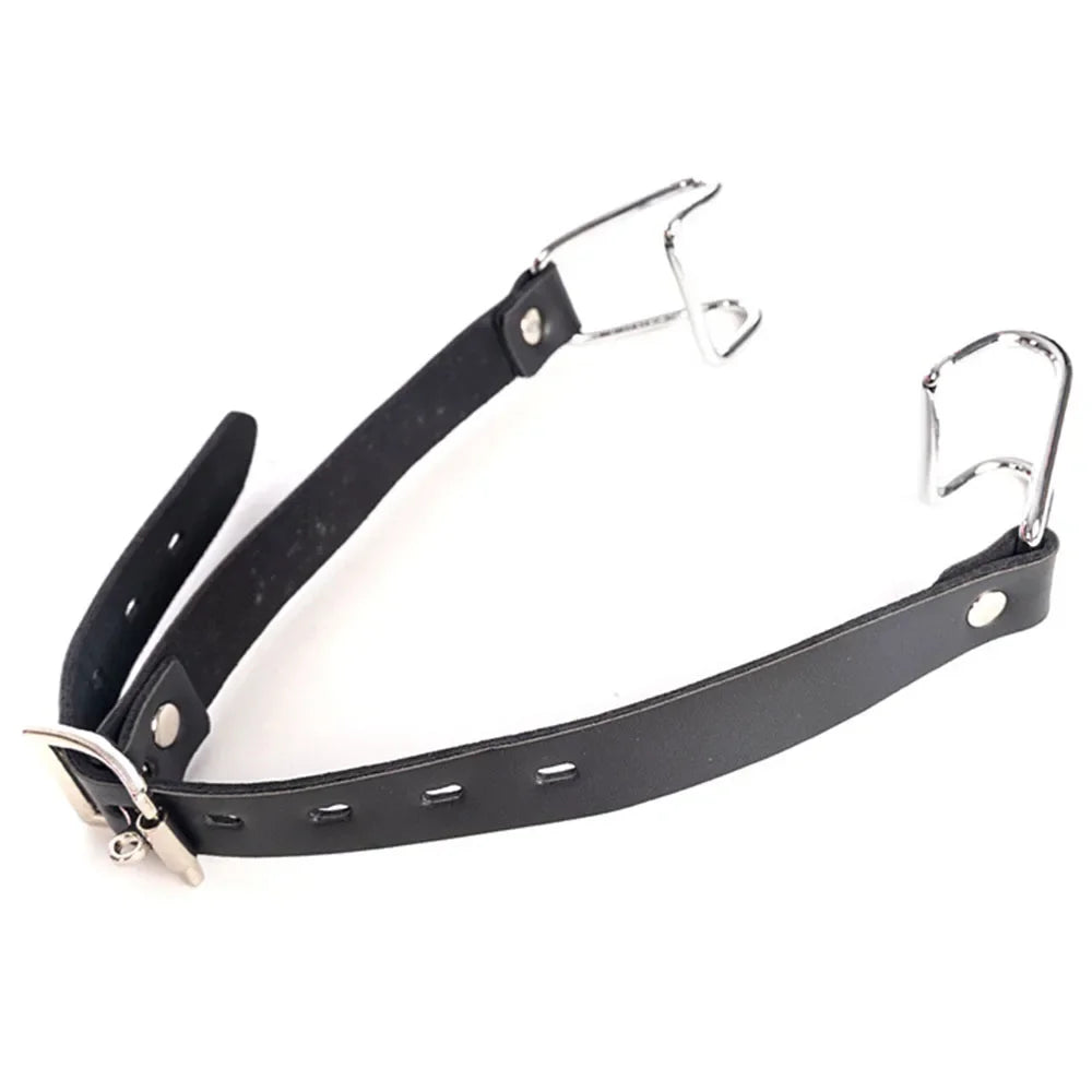 Harness Gag Spreader Open Mouth Metal Claw Hook Couples Bondage