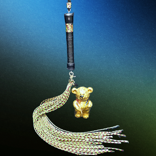 Long Green, Black, and Red Flogger