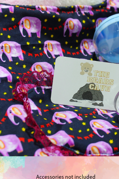 Elephant-Themed Adult Bib & Matching Pacifier Chain