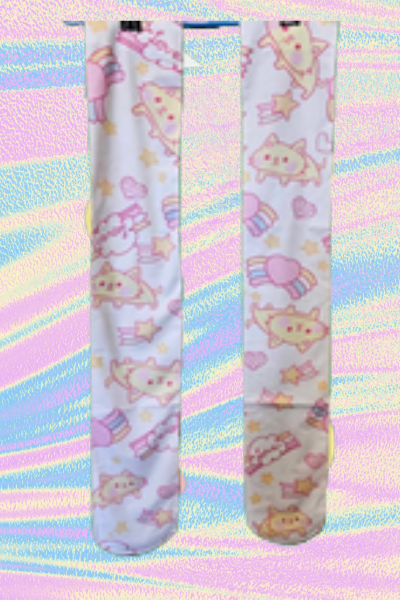 Cartoon Cat Over the Knee Socks Adult Sized! 🐾✨