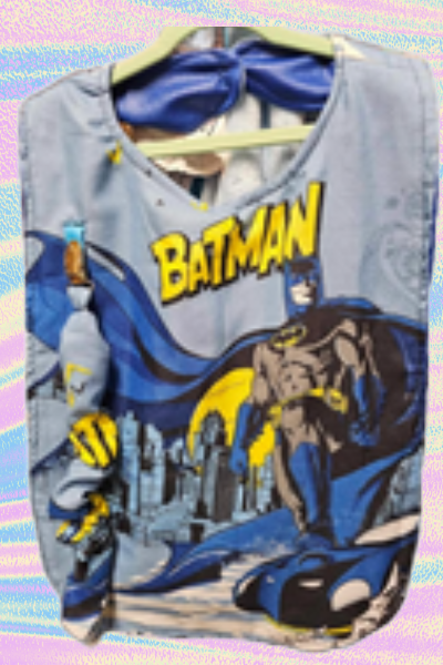 Home-made Batman Bib & Matching Pacifier Chain! 🦇🍼