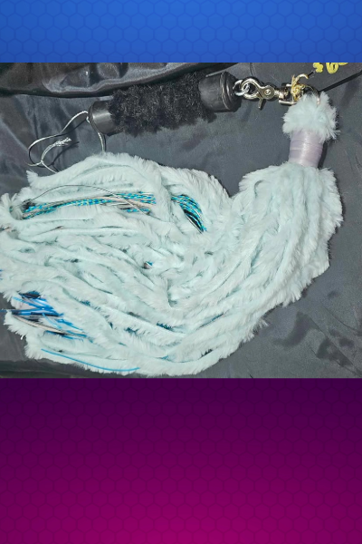 Long Fluffy Flogger with Elastic, Rubber, and String Inside