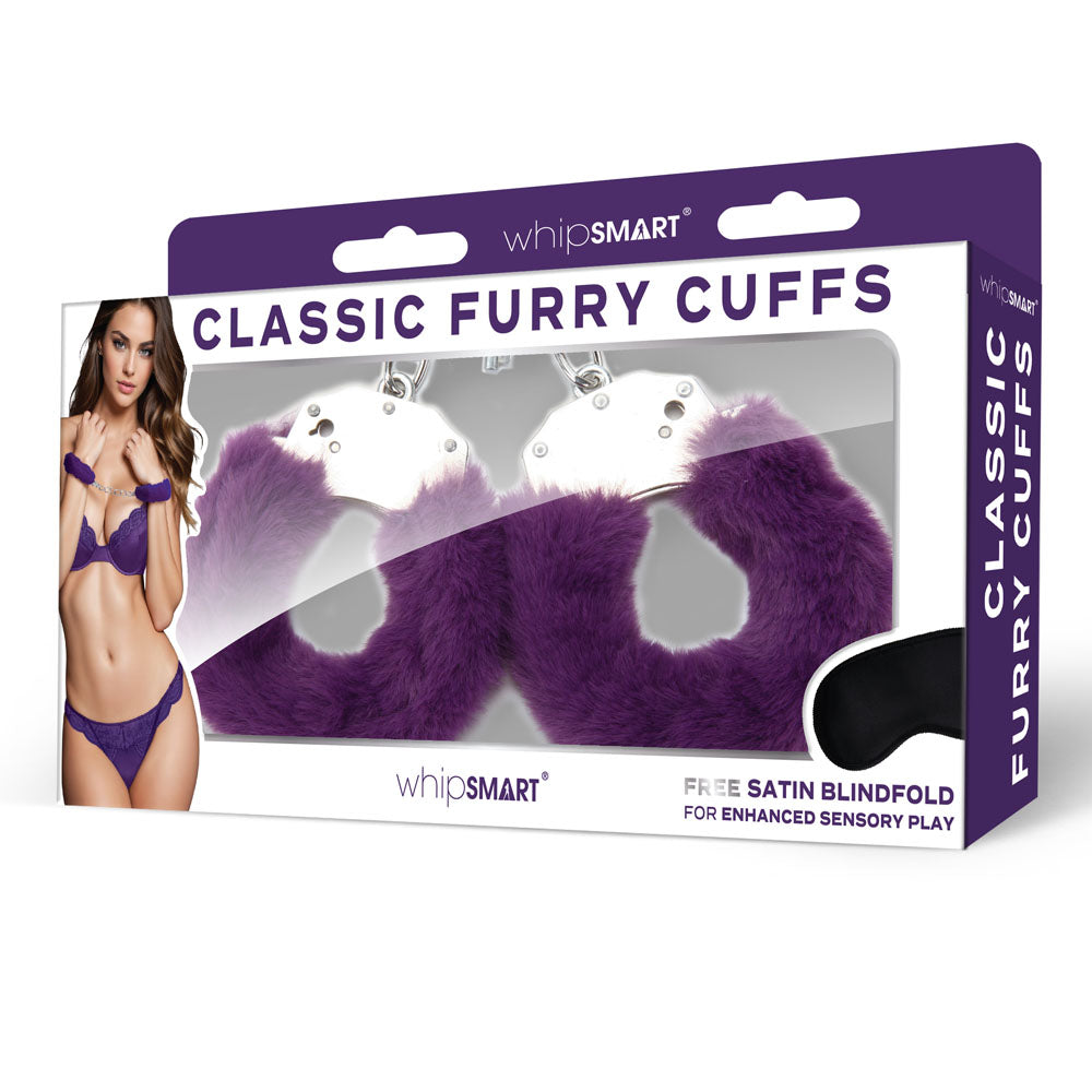 Whip Smart Classic Cuffs - Purple Furry Restraints