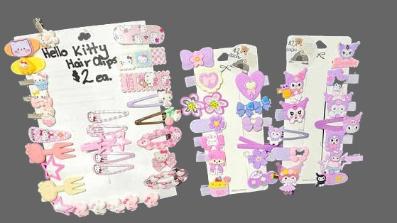 Assorted Sanrio Hair clips