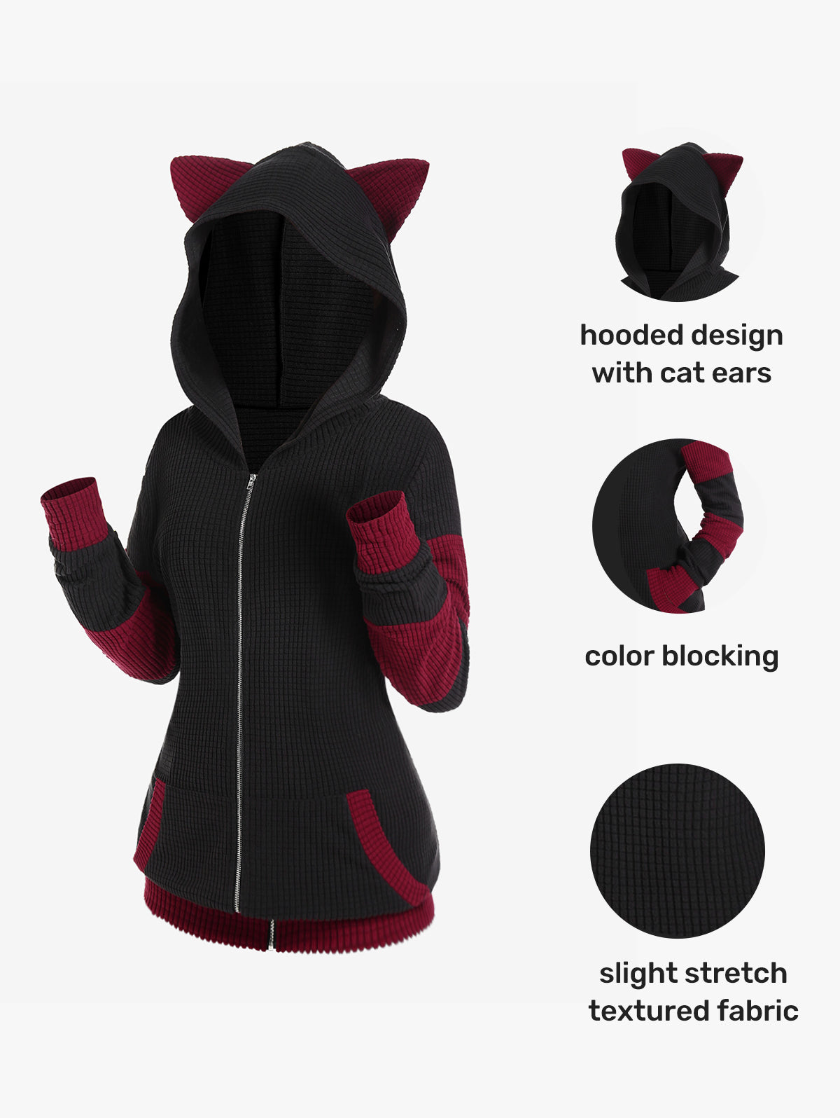 Cute Hooded Cat Ear Jacket
