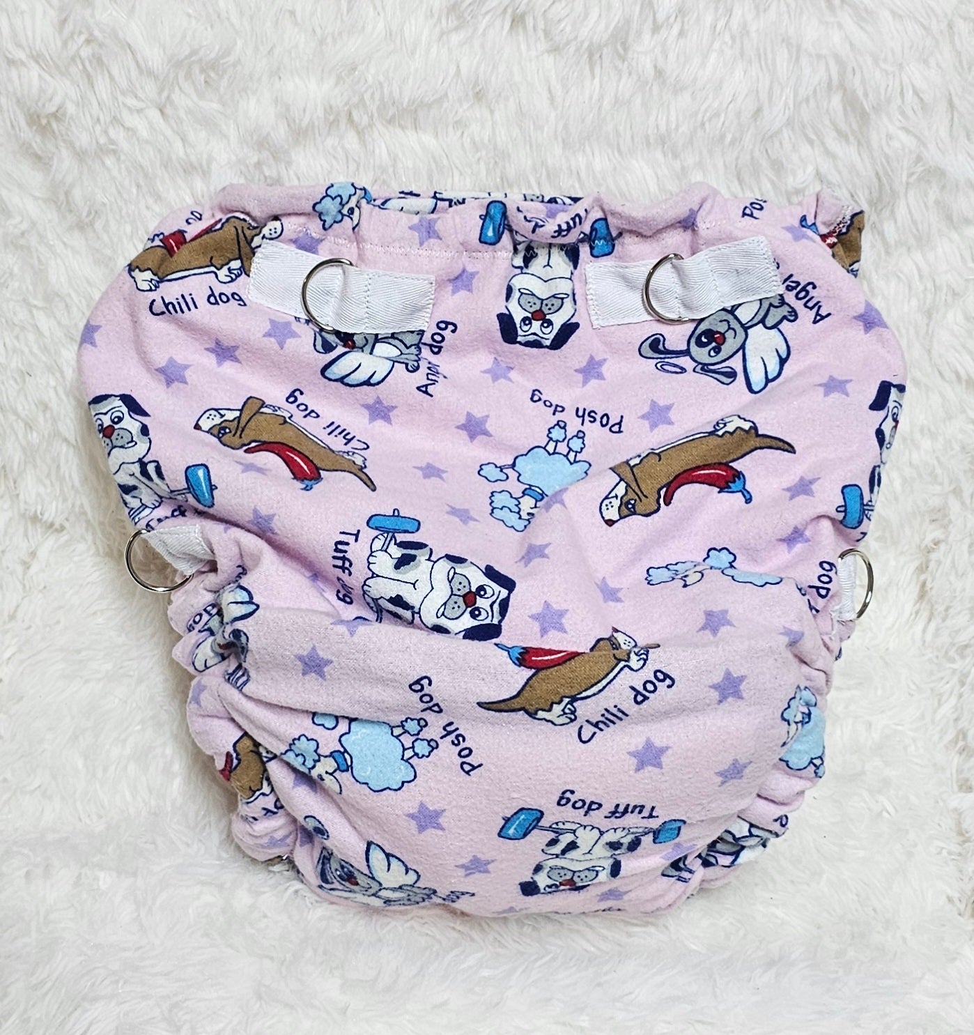 Pink Nappy Cover, Mittens & Pacifier Clip Set