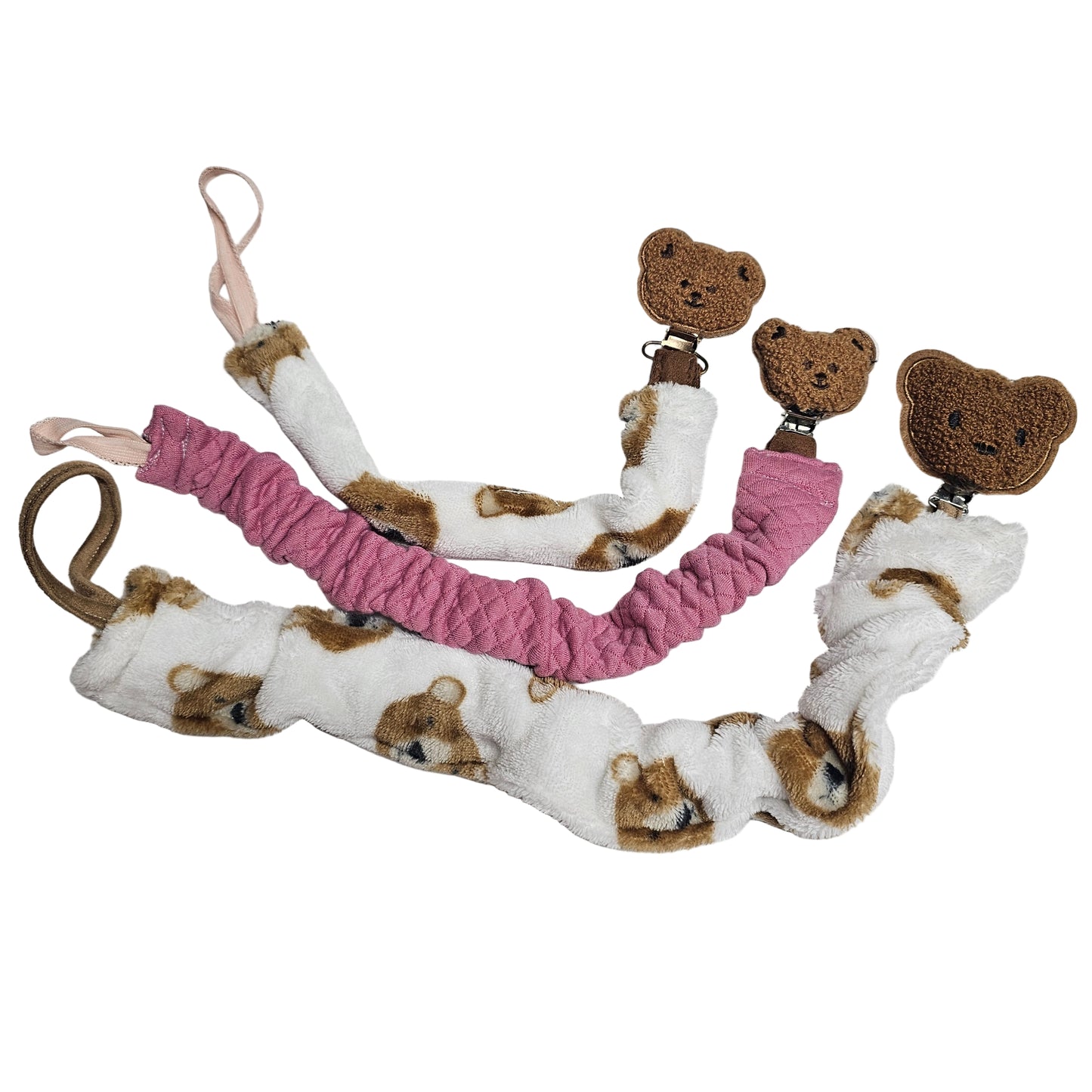 Handmade Plush Pacifier Clips