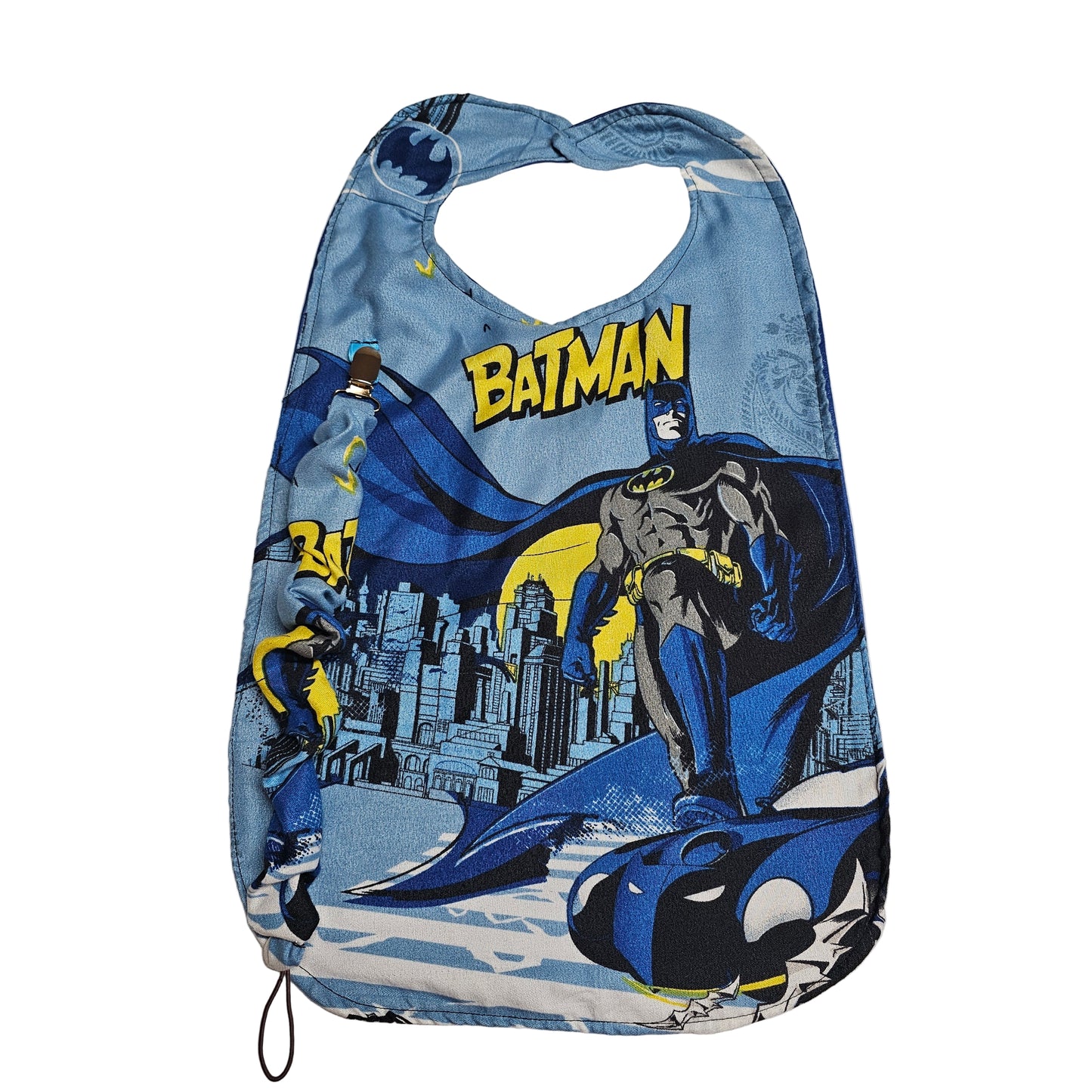 Hand-made Batman Bib & Matching Pacifier Chain!