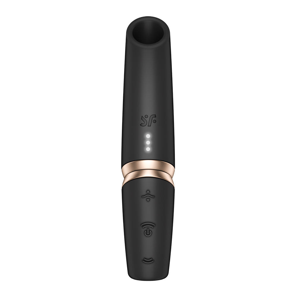 Satisfyer Perfect Kiss - Black USB Rechargeable Air Pulse Stimulator