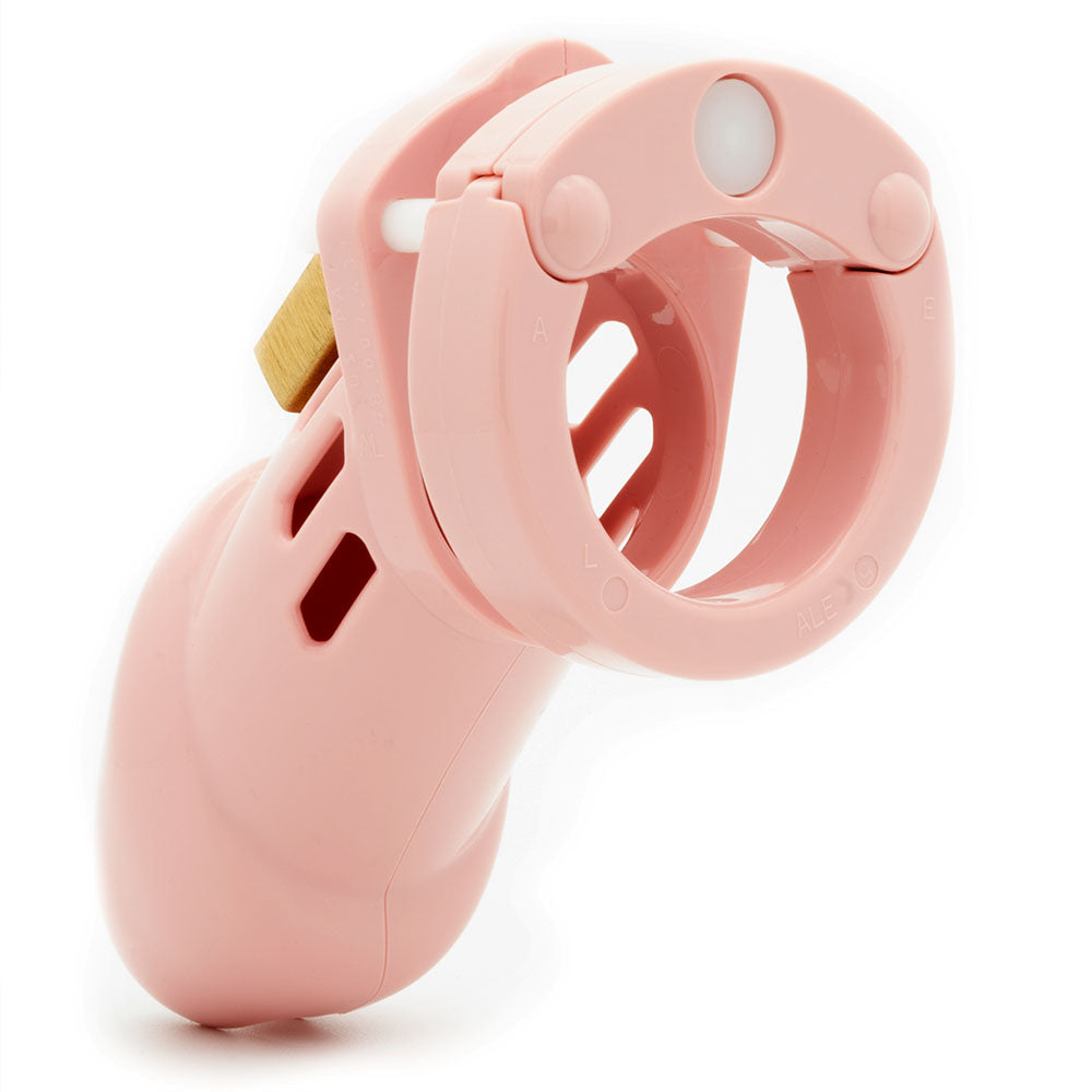 APRIL SPECIAL-CB-6000 Chastity Cock Cage Kit - Pink - Pink 3.25 Inch Cock Cage Kit