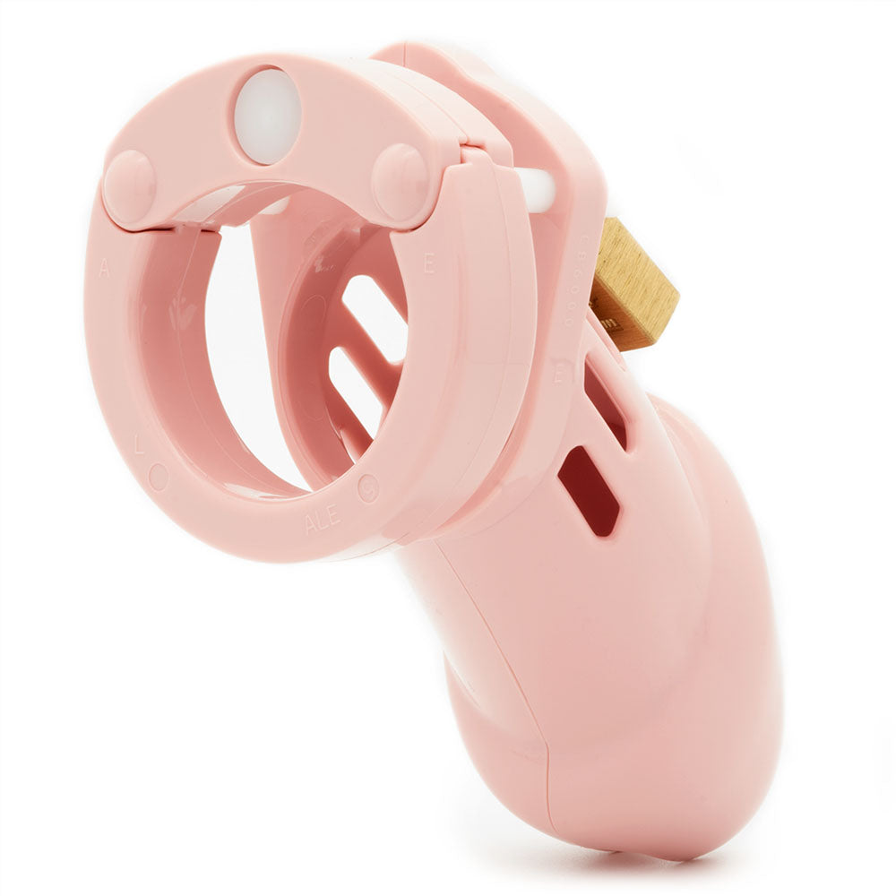 APRIL SPECIAL-CB-6000 Chastity Cock Cage Kit - Pink - Pink 3.25 Inch Cock Cage Kit