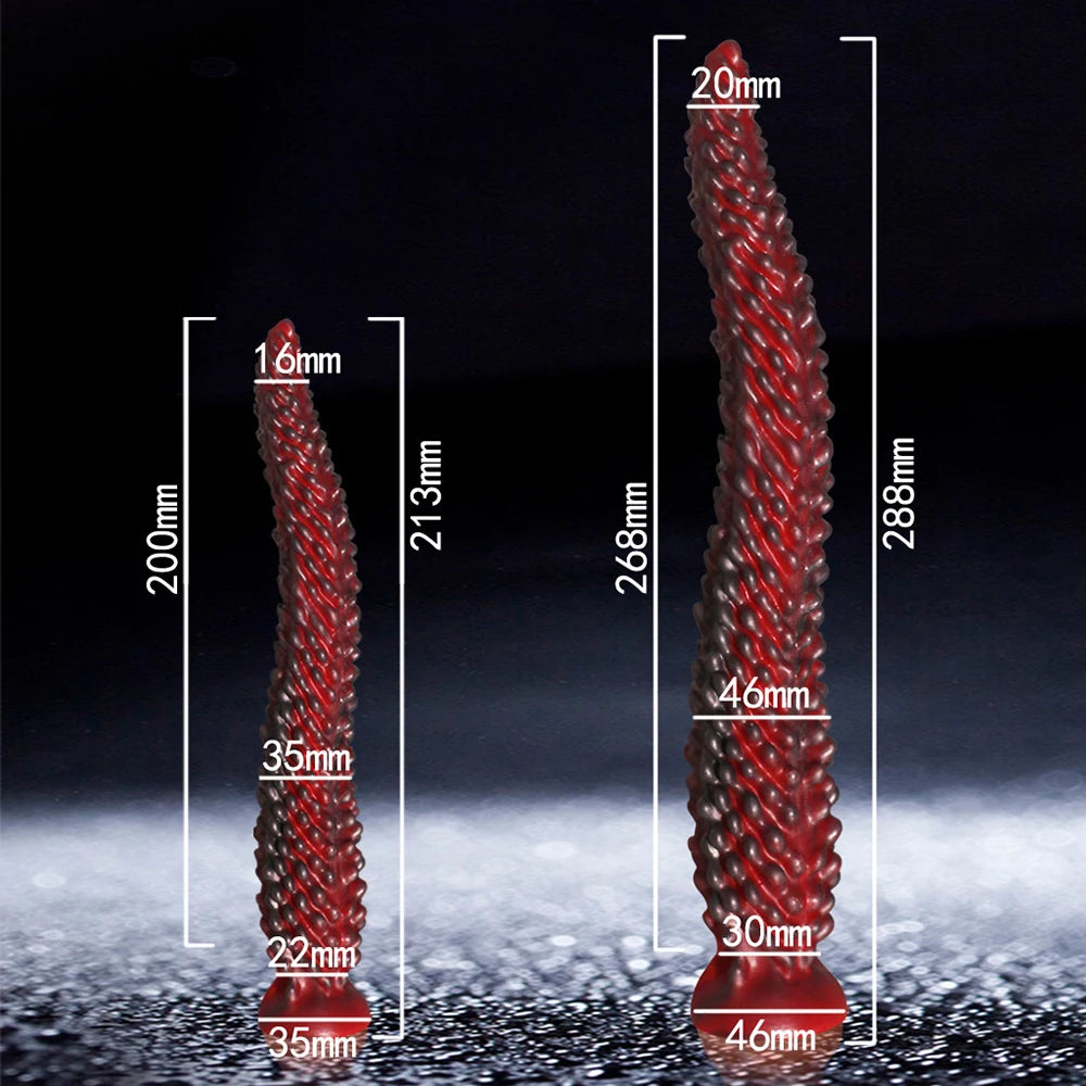 Monster Tentacle Dildo, Anal Dildo with Strong Suction Cup, Long Butt Plug for G Spot & Prostate Massager