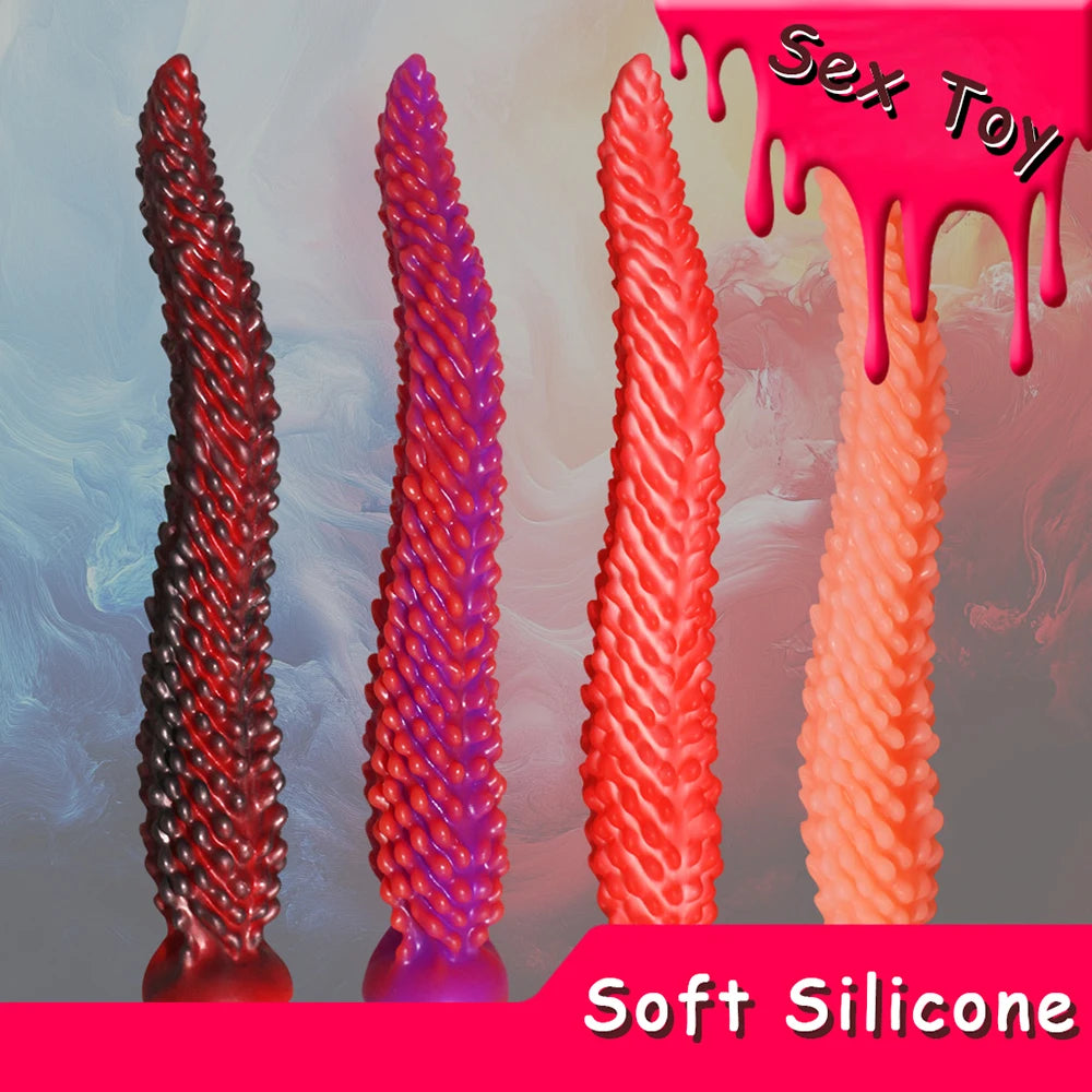 Monster Tentacle Dildo, Anal Dildo with Strong Suction Cup, Long Butt Plug for G Spot & Prostate Massager