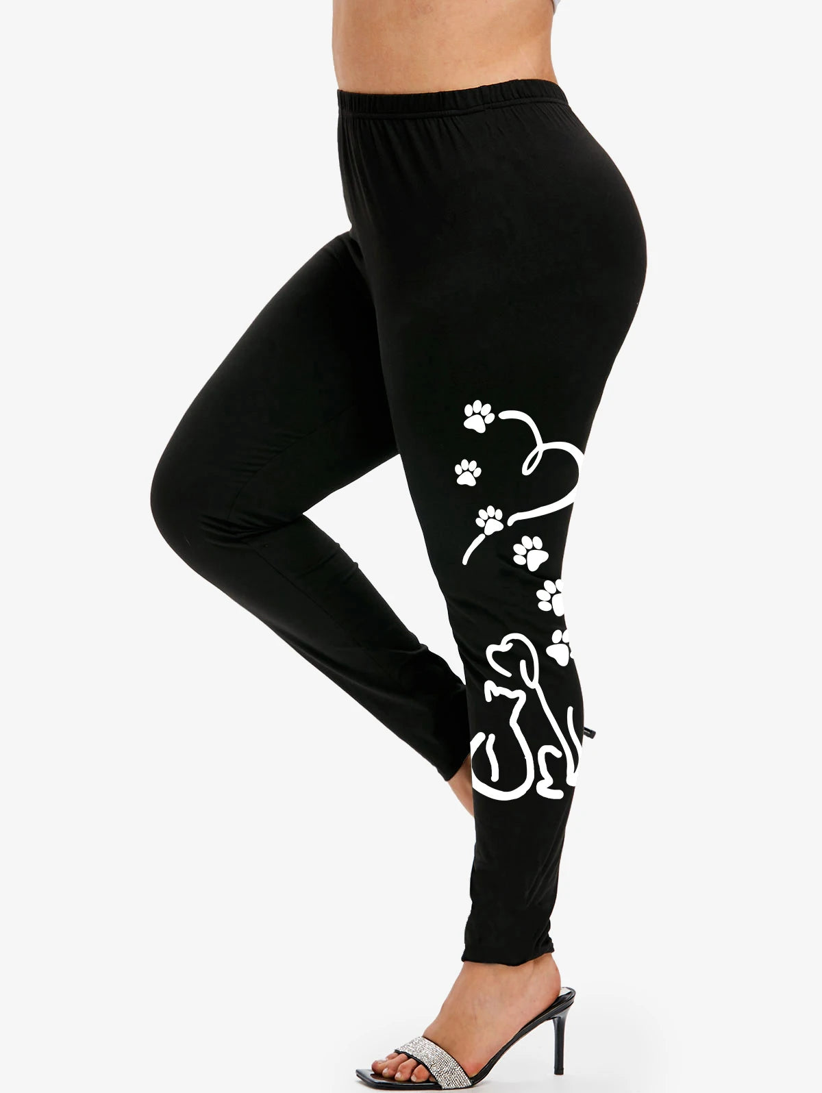 Cute Cartoon Cat Footprints Leggings