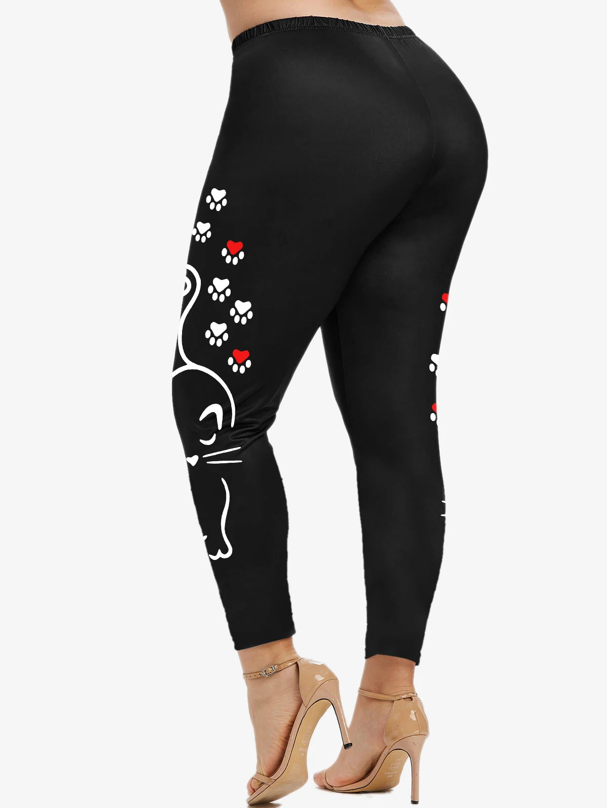 Cute Cartoon Cat Footprints Leggings