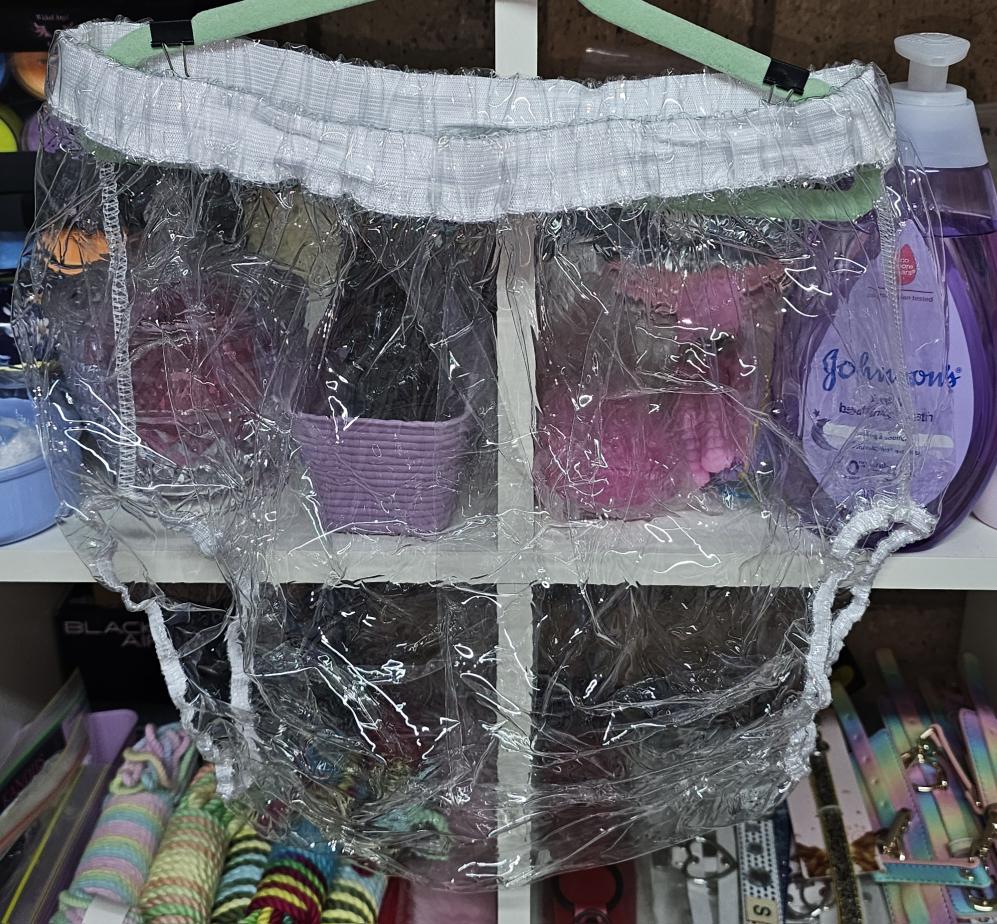 Plastic Nappy Cover - Clear size XL