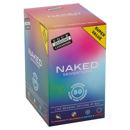 Four Seasons Naked Sensations Condoms - Assorted Ultra Thin 50 Pack