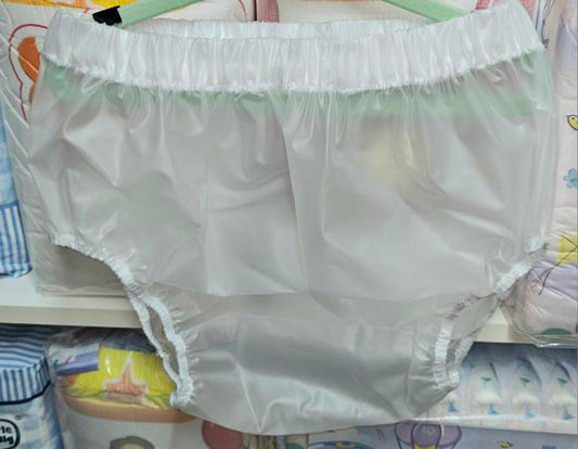 "Plastic Nappy Cover - Frosted size Medium"