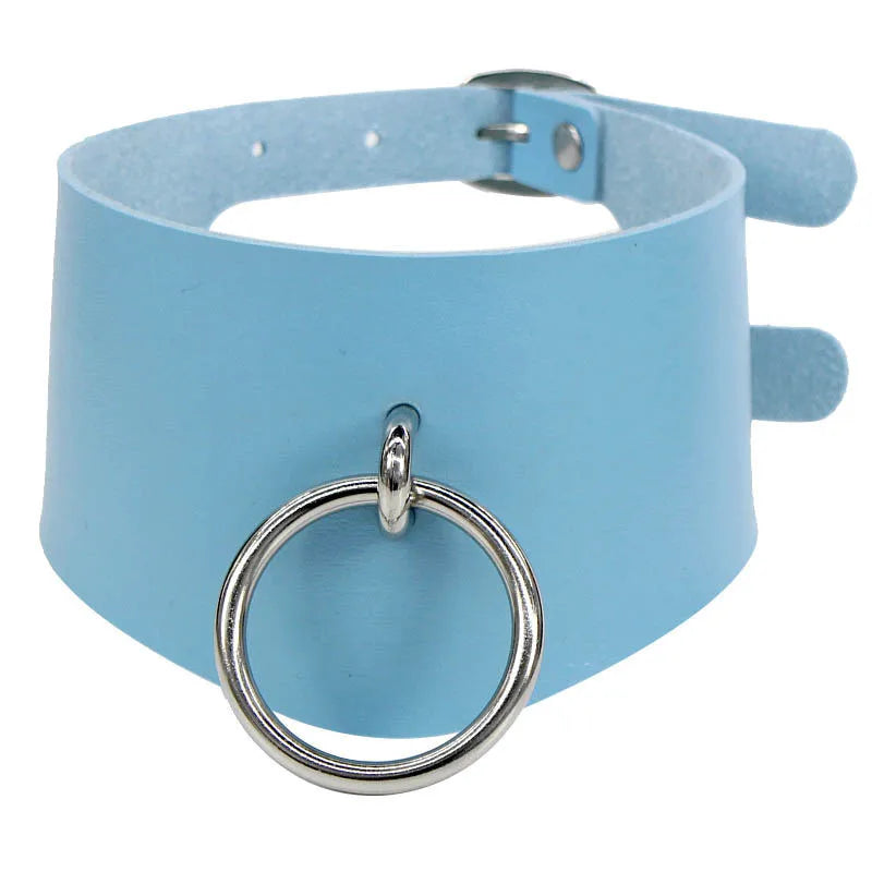 Gothic Black Pu Leather Choker Collar