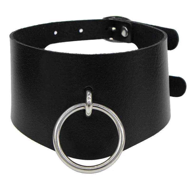 Gothic Pu Leather Choker Necklace Collar Pendant Necklace