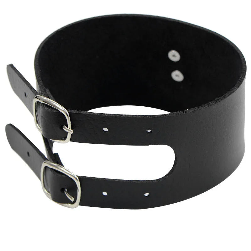 Gothic Pu Leather Choker Necklace Collar Pendant Necklace