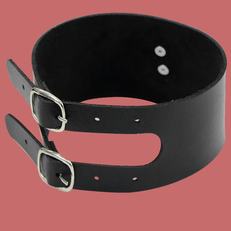 Gothic Black Pu Leather Choker Collar
