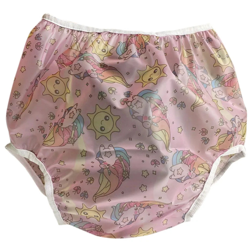Adult Bodysuit Sissy Snap Crotch Onesie PVC Diaper Cover