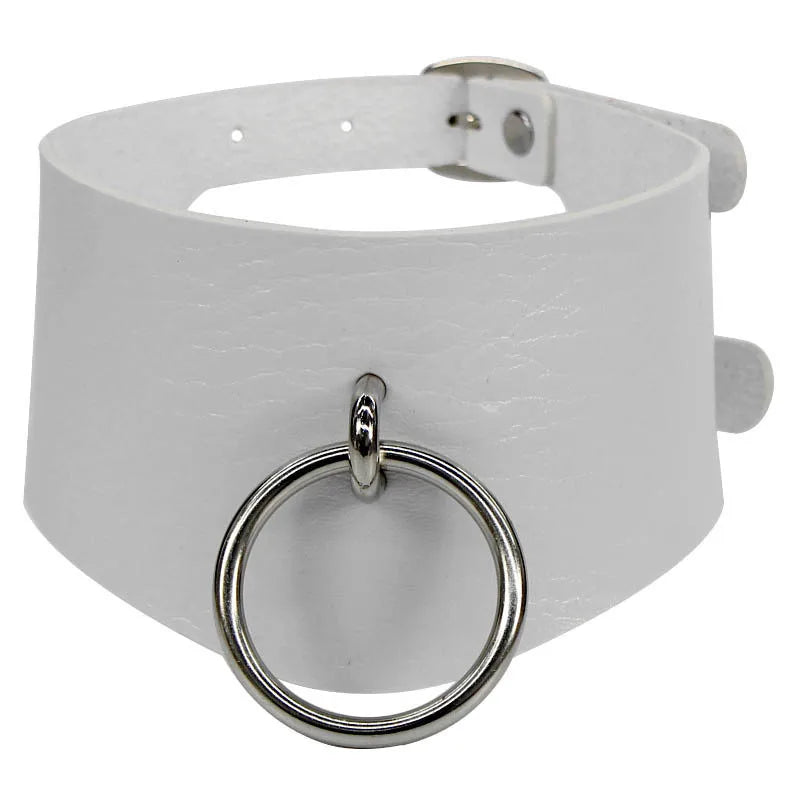 Gothic Black Pu Leather Choker Collar