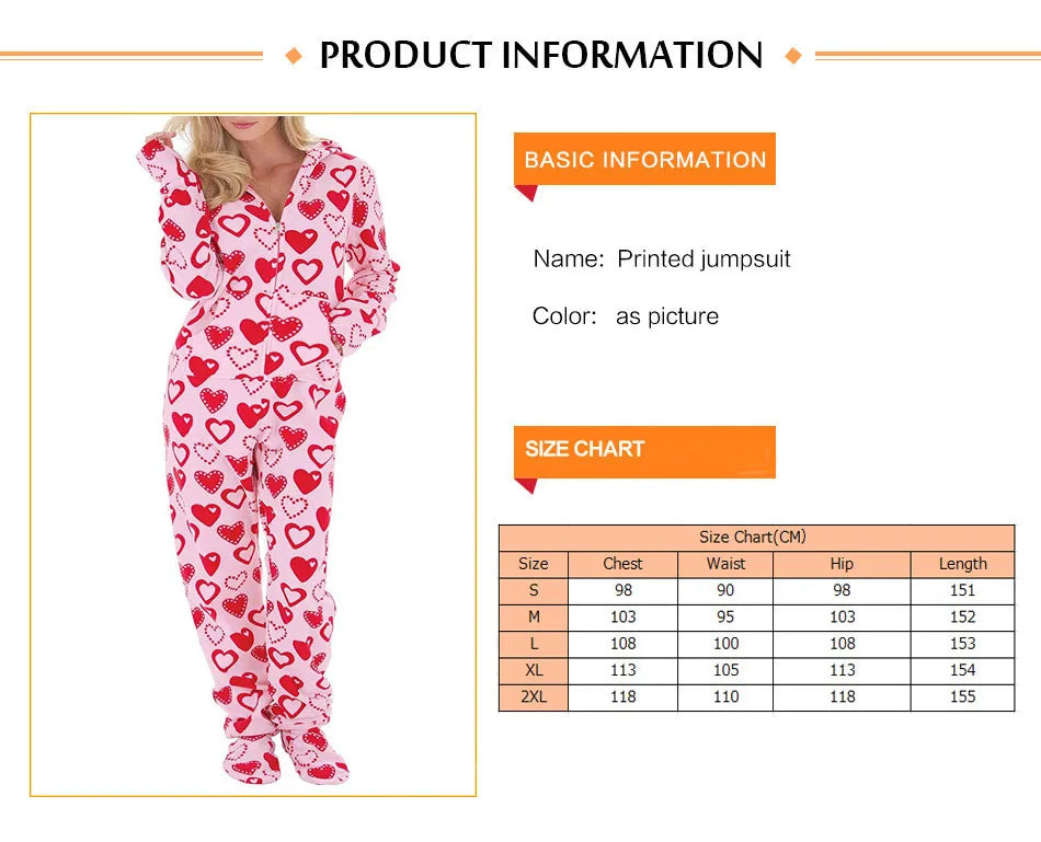 Fleece Printed Footed Onesie